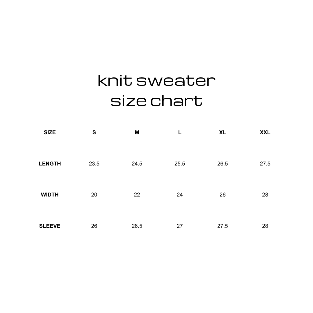 Size chart image